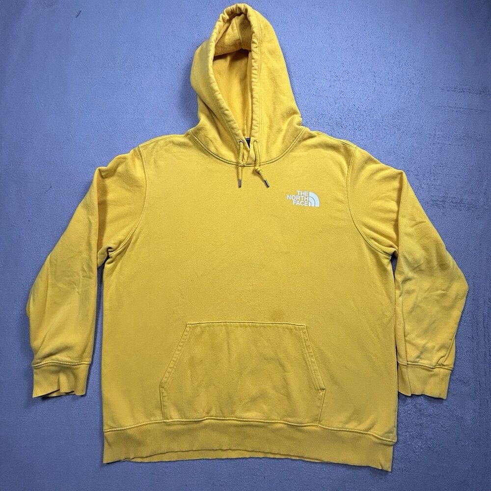 The North Face Hoodie Mens XXL Yellow Never Stop Exploring Pullover